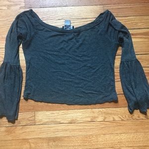 Bell sleeve crop top